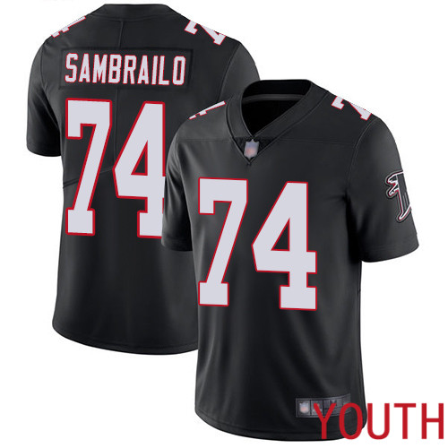 Atlanta Falcons Limited Black Youth Ty Sambrailo Alternate Jersey NFL Football #74 Vapor Untouchable